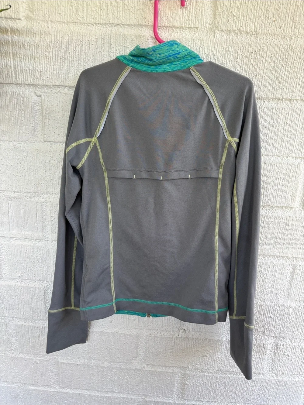 Zella Girl Zip Up Teal Thumb Hole Jacket sz M/8/10